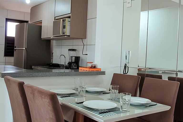 5 min Praia Piscina | Churrasqueira | Garagem |A/C