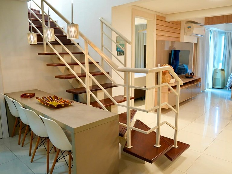 Duplex em Resort | 10 min Ponta Negra | Beira Mar