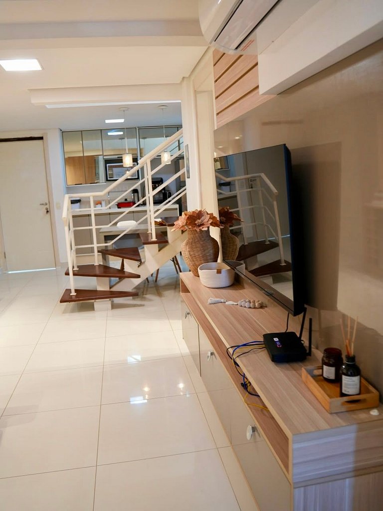 Duplex em Resort | 10 min Ponta Negra | Beira Mar