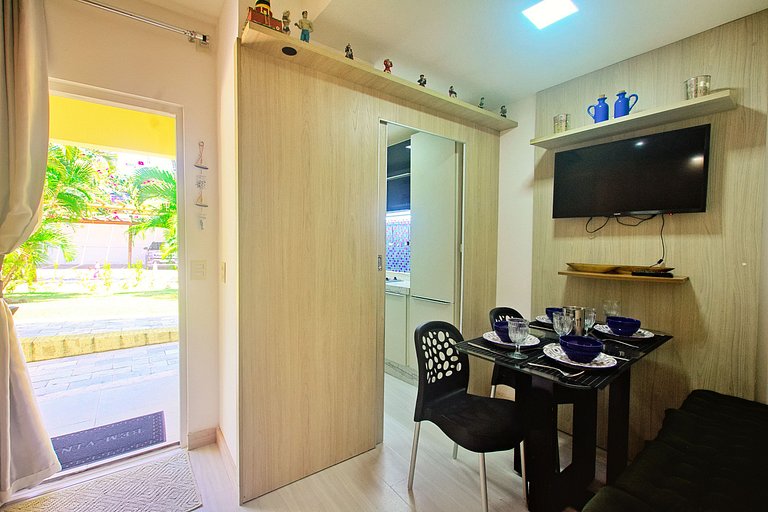Pipa | Resort com Suíte e AC Pertinho do Centrinho