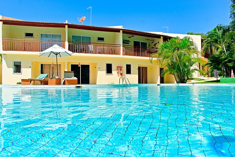 Pipa | Resort com Suíte e AC Pertinho do Centrinho