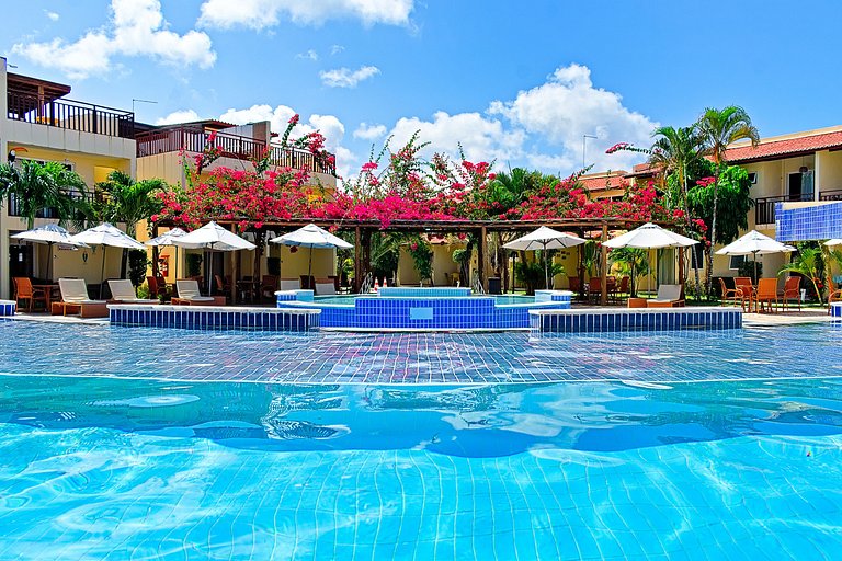 Pipa | Resort com Suíte e AC Pertinho do Centrinho