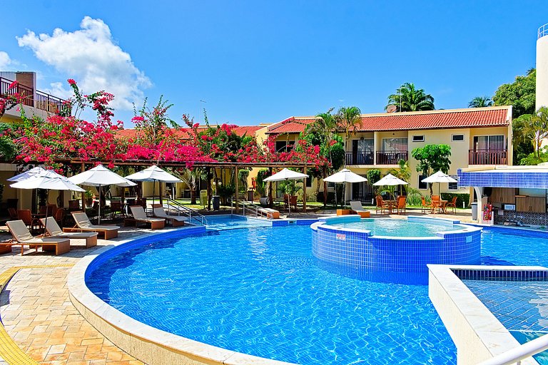 Pipa | Resort com Suíte e AC Pertinho do Centrinho