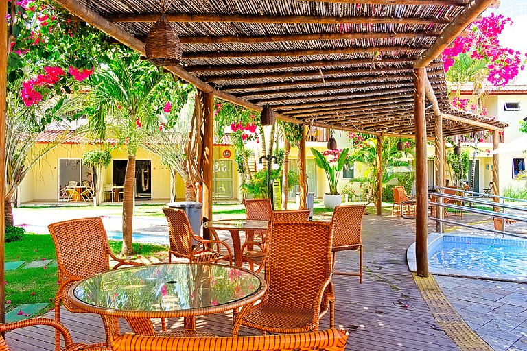 Pipa | Resort com Suíte e AC Pertinho do Centrinho