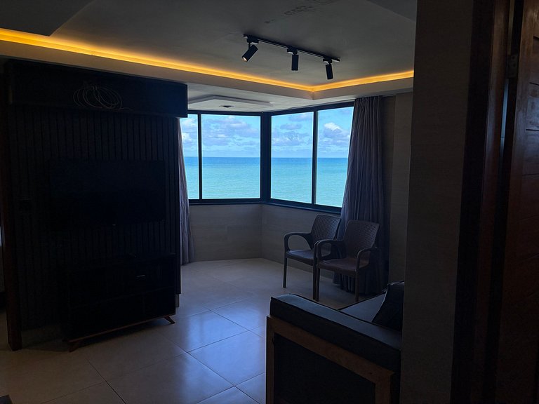 Vista Incrível | Luxo Beira Mar com A/C e Garagem